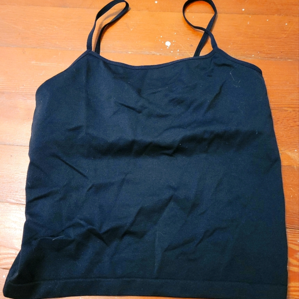 A New Day Black Camisole, Shelf Bra